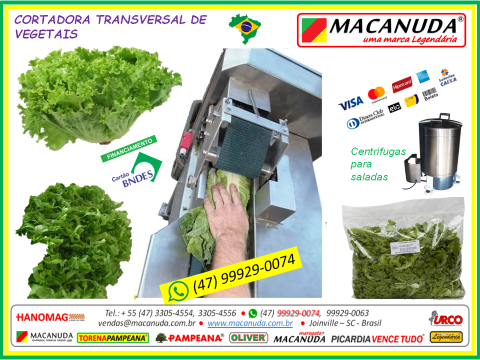 CORTAR E FATIAR HORTALIÇAS MÁQUINAS INDUSTRIAIS MACANUDA EM MINAS
